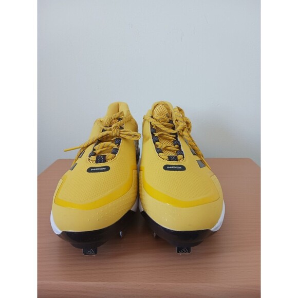 Adidas Icon 7 Metal Baseball Cleats Mens Shoes Yellow Black GX5834‎ Size 14 main image 4